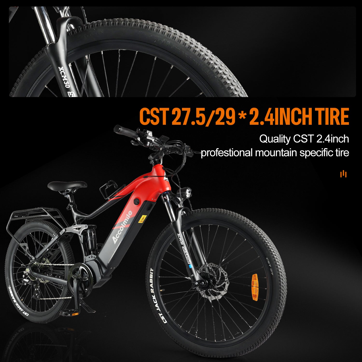 2024 Accolmile Cola Bear - 48V 20Ah BAFANG 48V 750W 840Wh Mid Motor Mountain E-bike