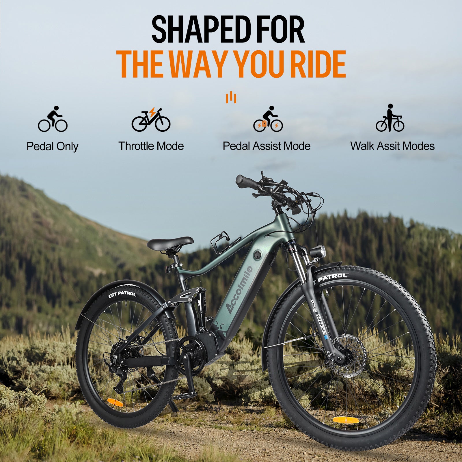 The Cola Bear 1.5 Plus, an upgraded electric bike featuring powerful mid-drive motor and versatile riding modes